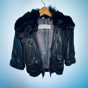 BURBERRY BRIT Leather Biker Jacket